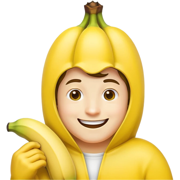 person wearing a banana costume emoji