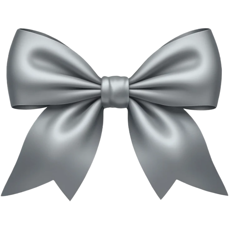 grey satin bow emoji