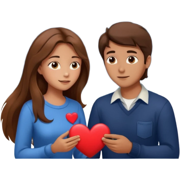 Woman with long hair and man calculating their compatibility by the stars above them a meter with a heart  emoji
