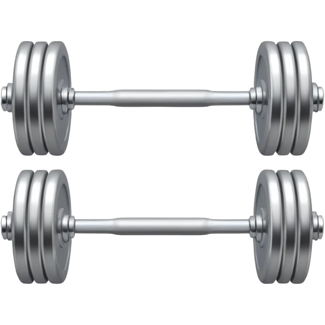 Silver barbell emoji