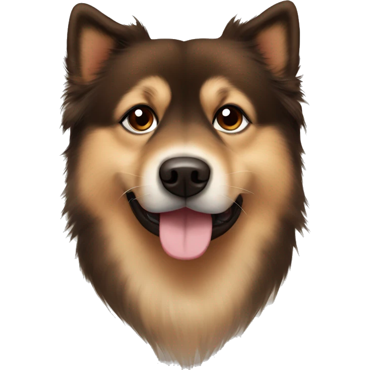 Finnish Lapphund brown. His nose and face is full of dark brown dots emoji