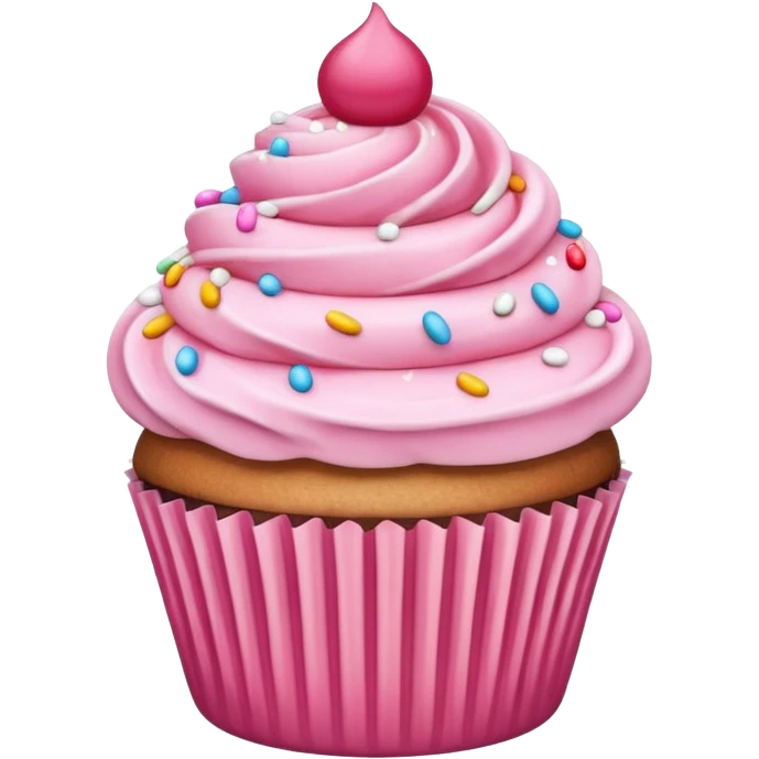 Cupcake with pink icing emoji