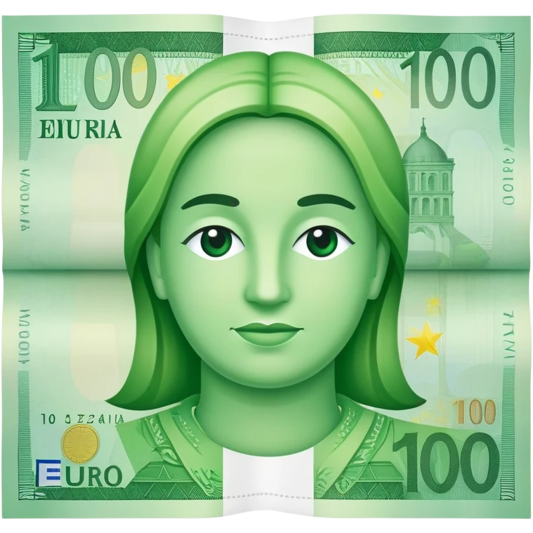 Emoji banconota da 100 euro verde emoji