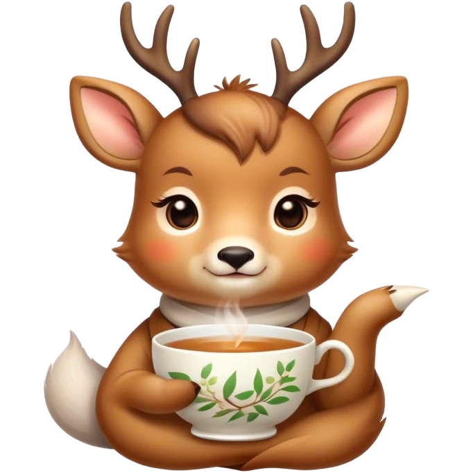 a cute zen deer for my tea brand called ZenCha which is a premium wellness tea brand from China and Japan emoji