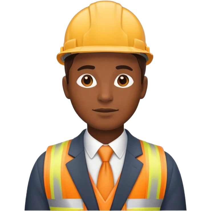 Construction worker in suit emoji