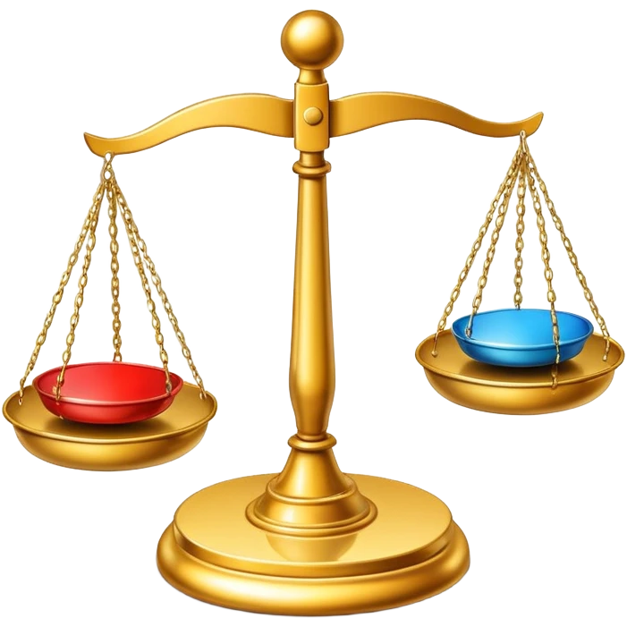 scale balancing different price tags emoji
