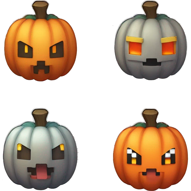 pokemon pumpkin minecraft badge medal future cute emoji