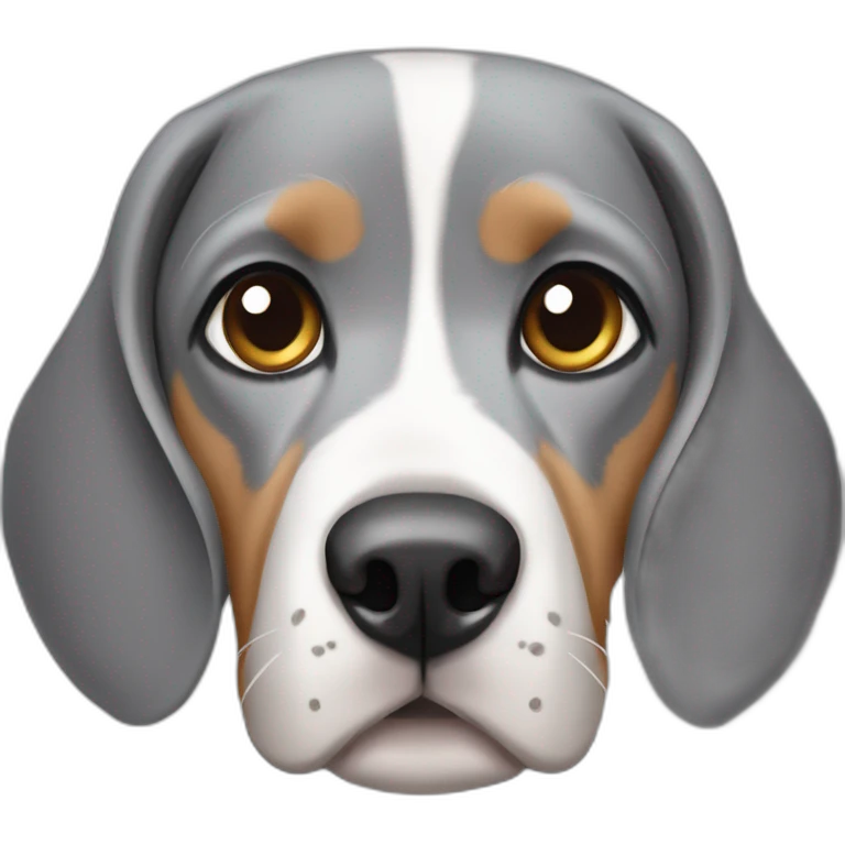 Gray Beagle Dog with Mastiff, Gray Eyes emoji