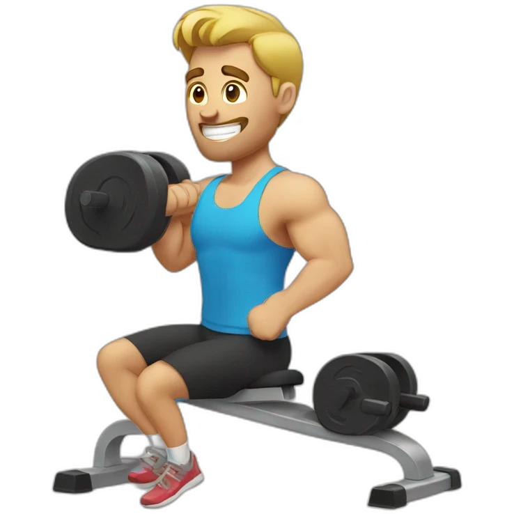 white men working out emoji