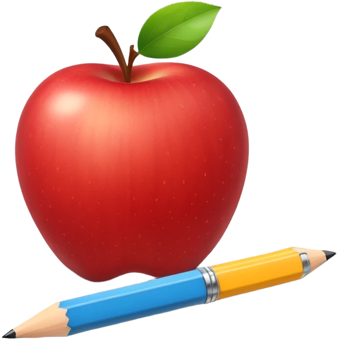 Use these three emojis ✏️🍎🏫 emoji