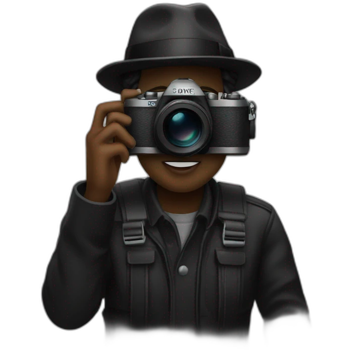 Photographe noir emoji