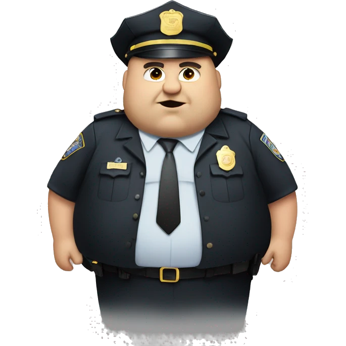 fat man as cop emoji
