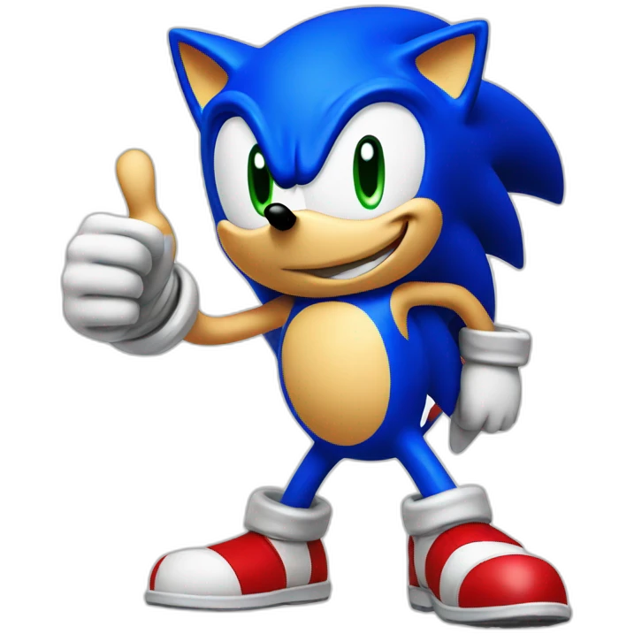 Sonic giving a thumbs up emoji
