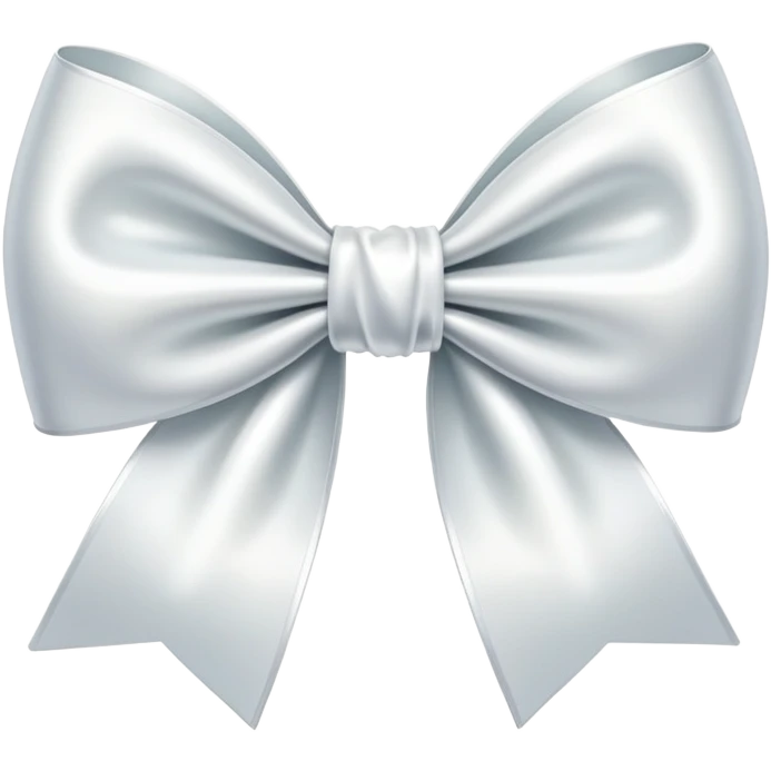 Silk white bow emoji