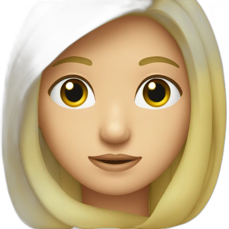 Rubia pelo por arriba de los hombros con los ojos verdes y guapa emoji