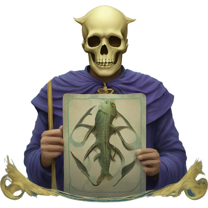 Pisces man death tarot card emoji