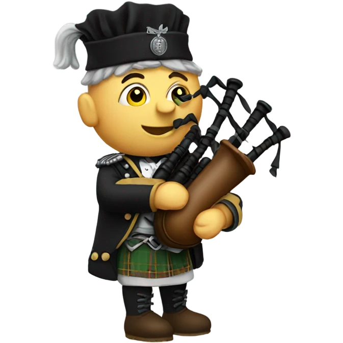 Grant playing the bagpipes emoji