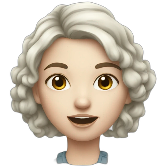 a white-skinned girl with a vape in her hands emoji