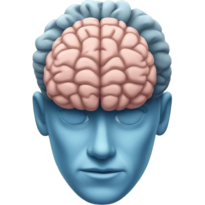 Brain on a man emoji
