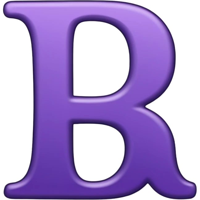 purple letter emoji