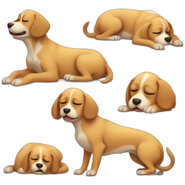 Dog that overslept in the morning emoji