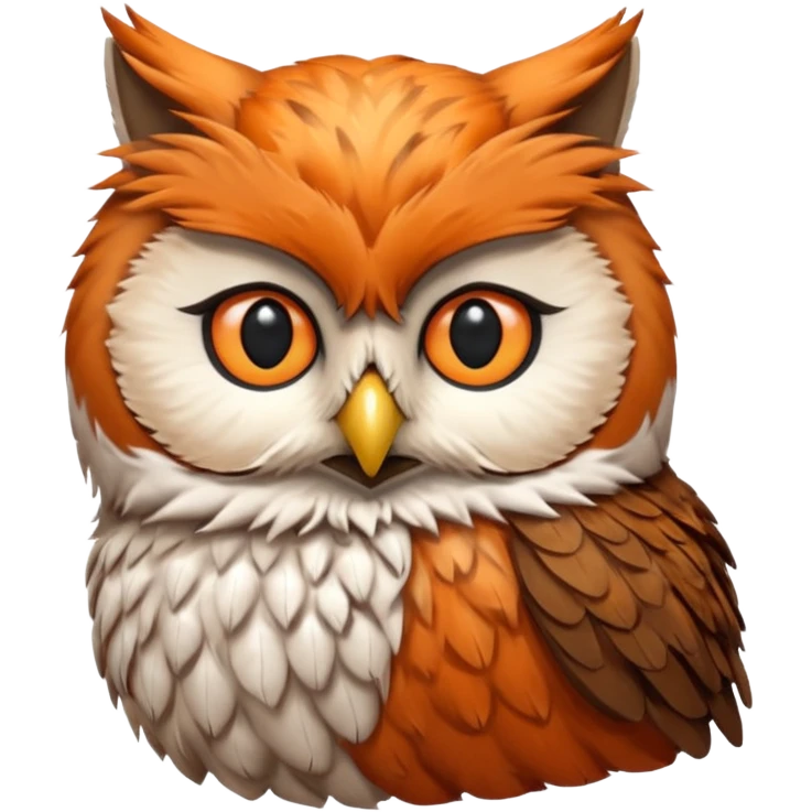 Cat head fuse owl body emoji