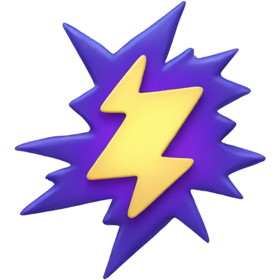 lightning with a smiling face emoji
