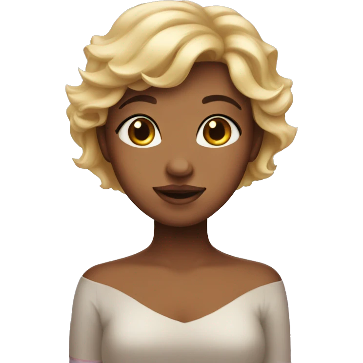 Blushing girl emoji