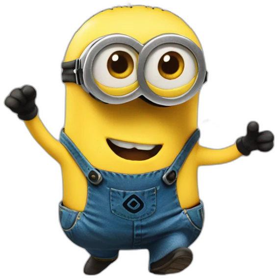 Minion festejando emoji