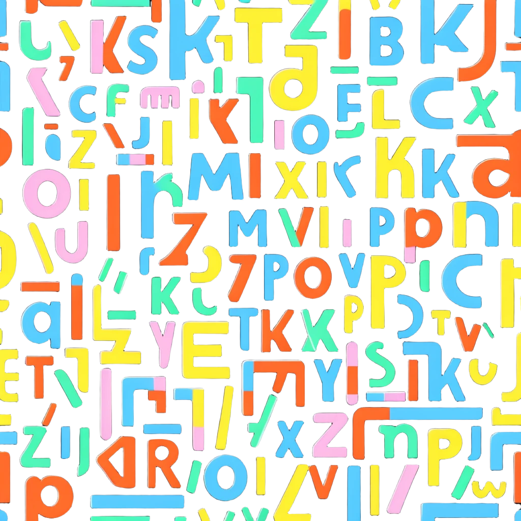 Colorful Russian alphabet letters emoji