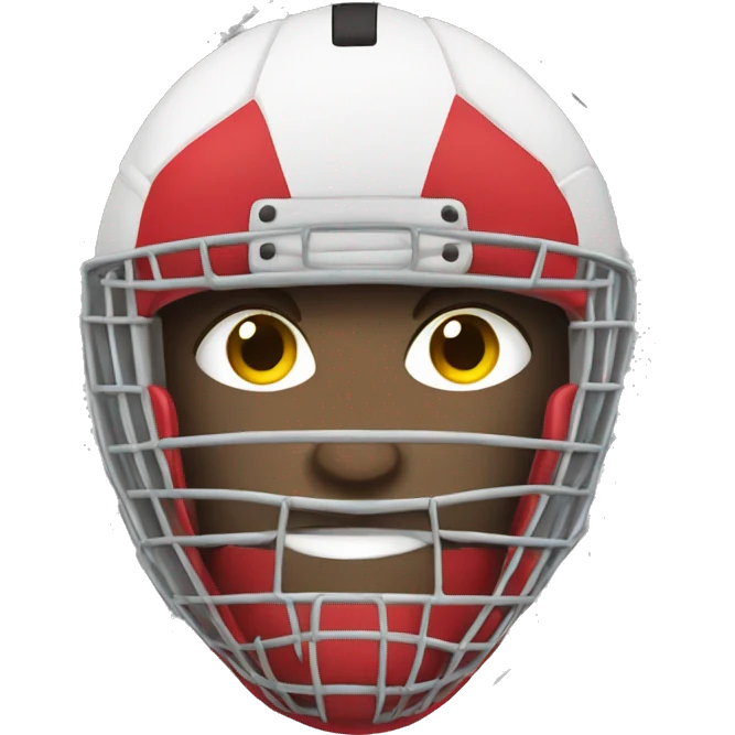 Football cage with a goalkeeper in  emoji