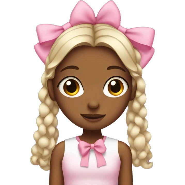 Girl with bows in her hair  emoji
