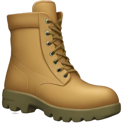 tan military boot emoji