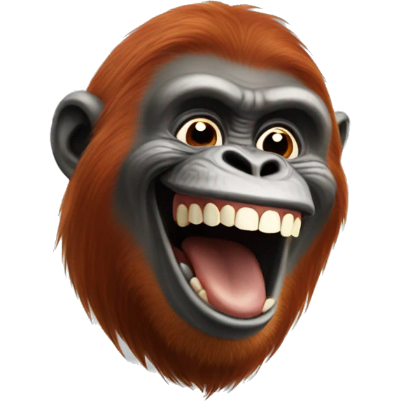Orangutan laughing emoji