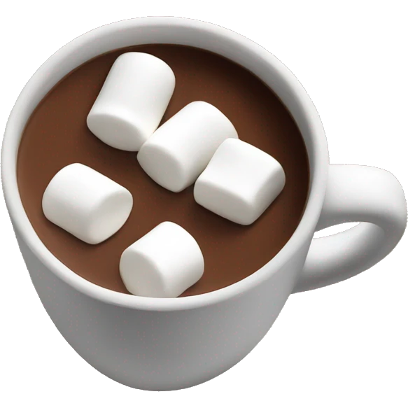 christmas hot chocolate cup with marshmallows  emoji