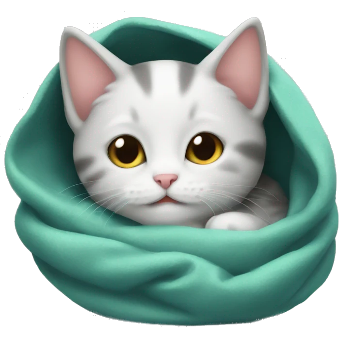 kitten snuggled emoji