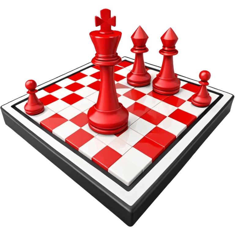 3d chessboard with red arrow emoji