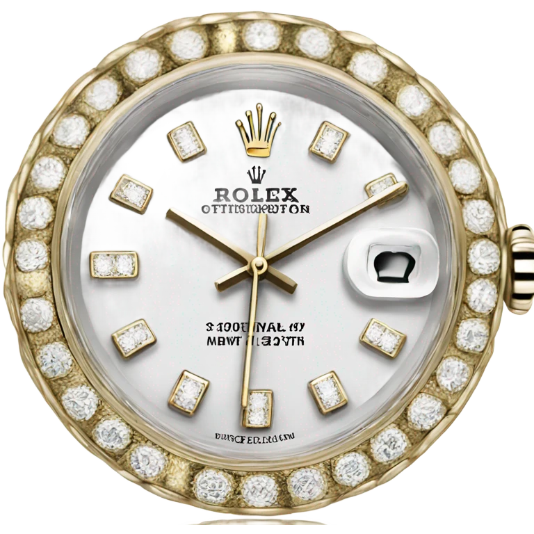 white gold rolex with a king crown emoji