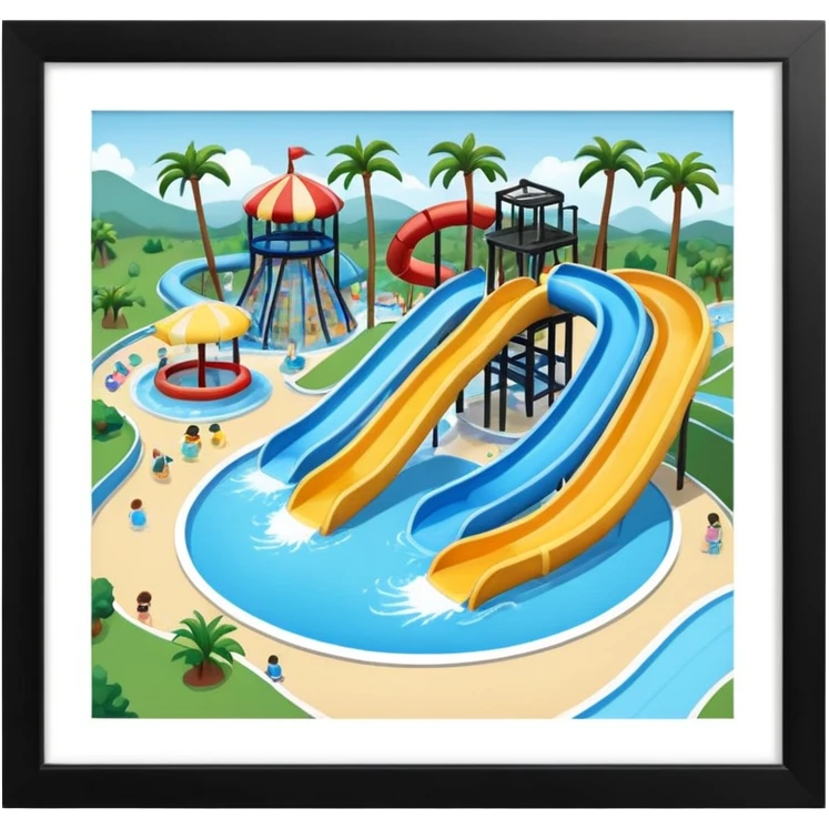 a whole waterpark from above emoji