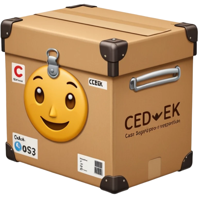 delivery case with the CDEK inscription emoji