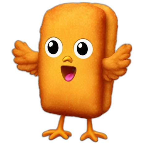 chicken nugget with arms emoji
