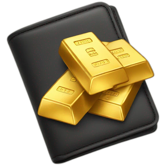 gold bars in wallet emoji