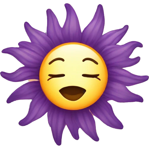 Sun with a kiss on top emoji