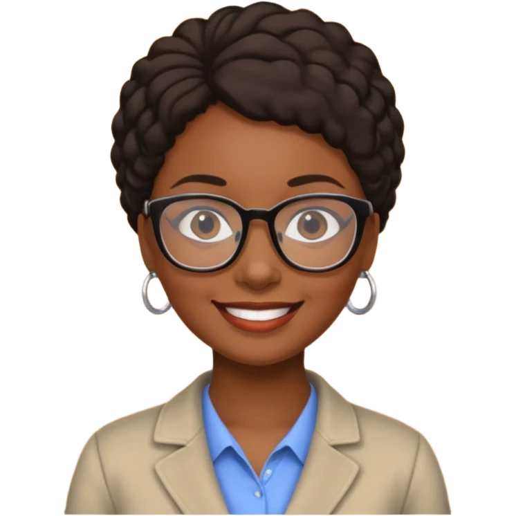 Black female teacher emoji