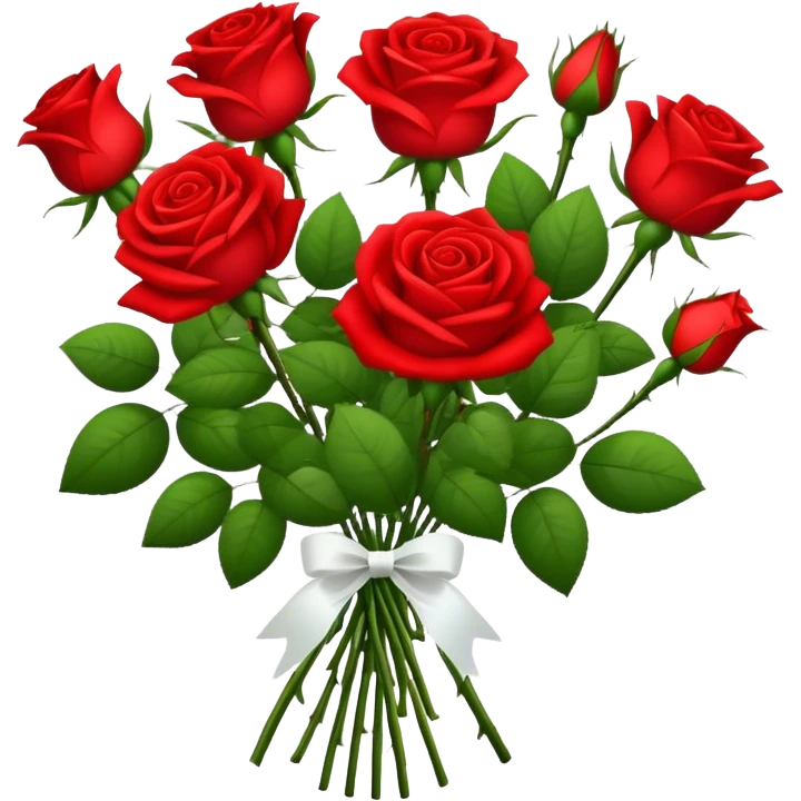Ramo de rosas rojas  emoji