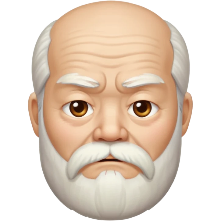 Grumpy old chinese man with beard  emoji