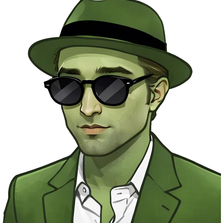 Robert pattinson with sunglases emoji