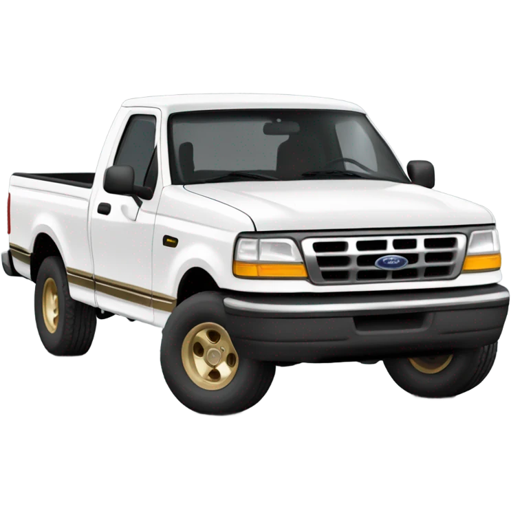 1995 short bed f150 white and gold emoji