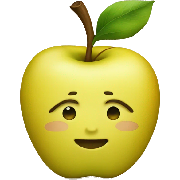 Yellow apple emoji