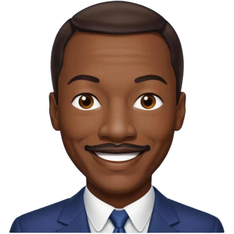 Eddie Murphy with dark brown hair emoji